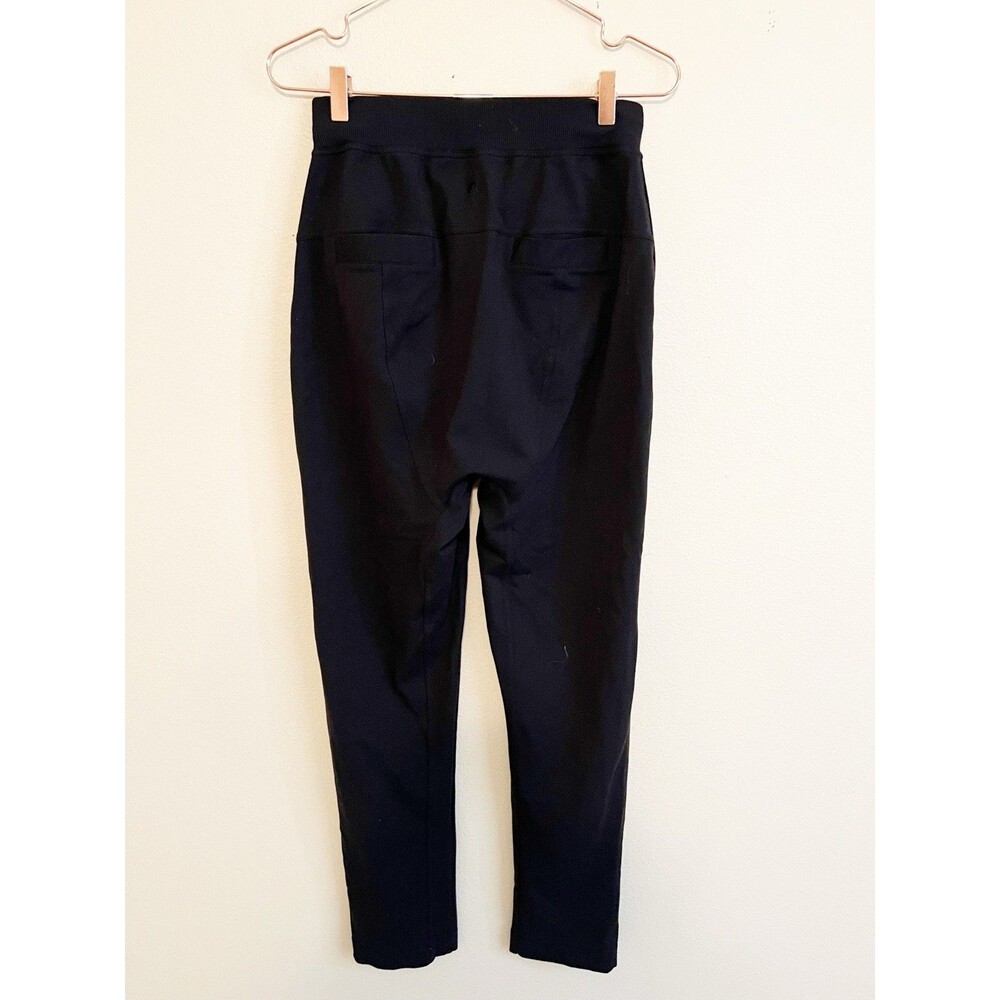 Lululemon Women’s Size 6 True Black Straight Leg‎ Joggers Rear And Side Pockets - Picture 2 of 8